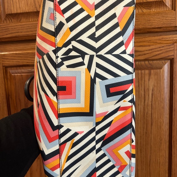Tory Burch Kerrington LARGE Multicolor Geometric Tote Bag - Picture 3 of 11